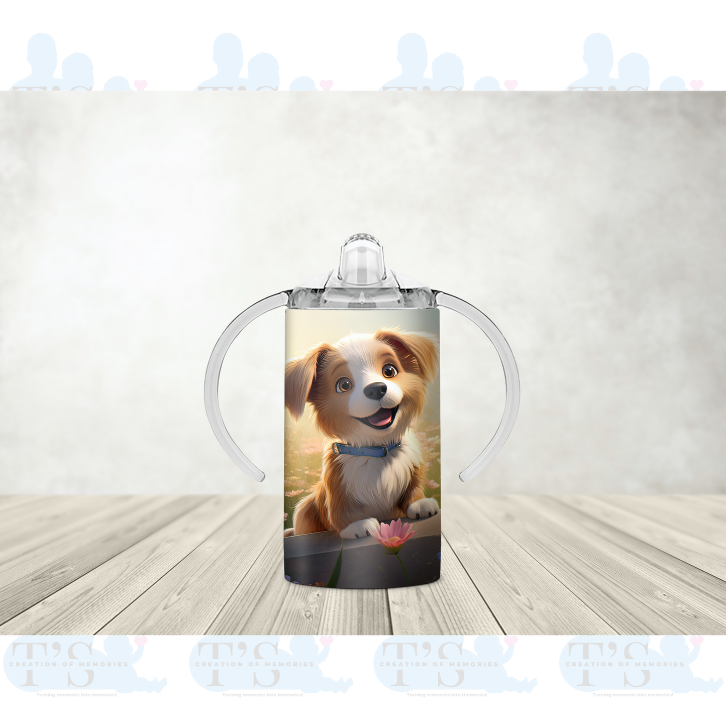 Kids Sippy Cup with Spout - 'Dog'
