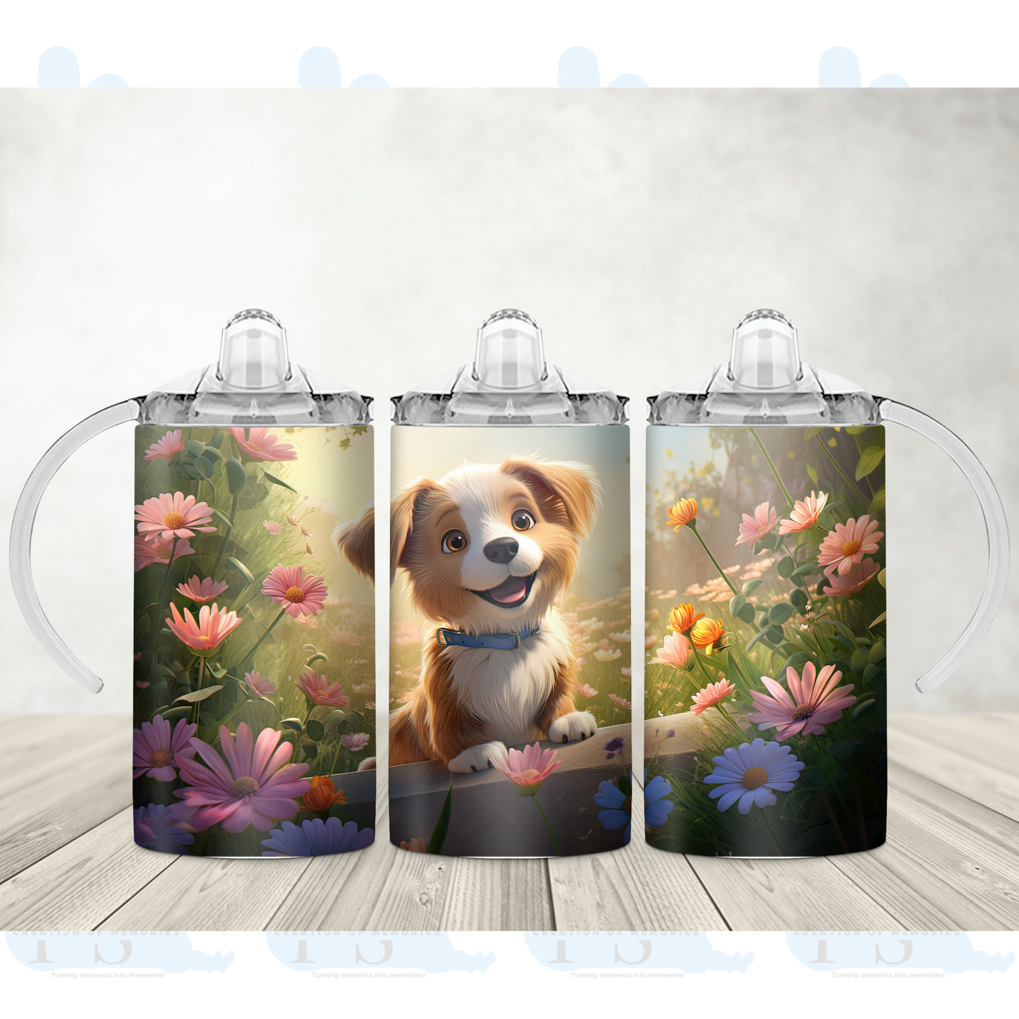 Kids Sippy Cup with Spout - 'Dog'