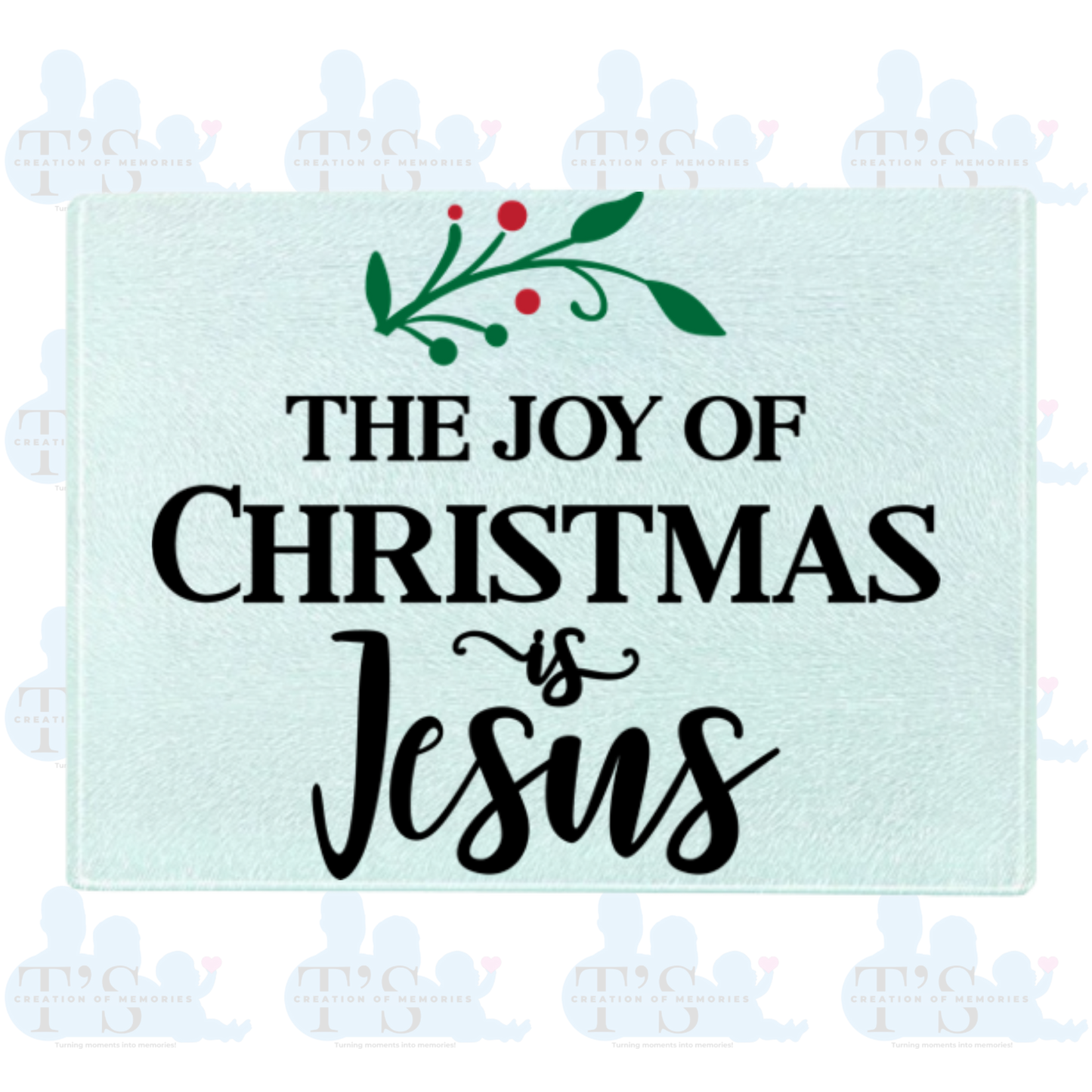 Textured Chopping Board 'The Joy of Christmas'