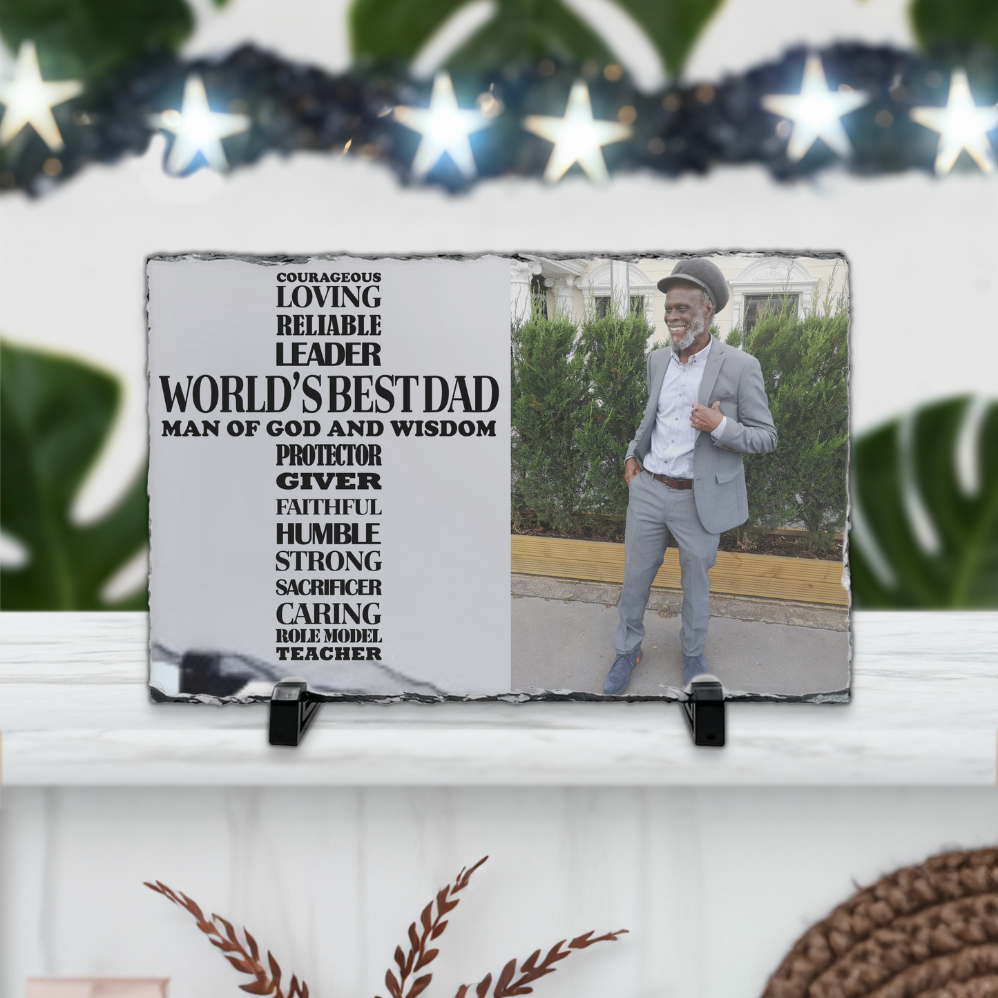 Photo Rock Slate - Glossy Finish 'Father's Day'