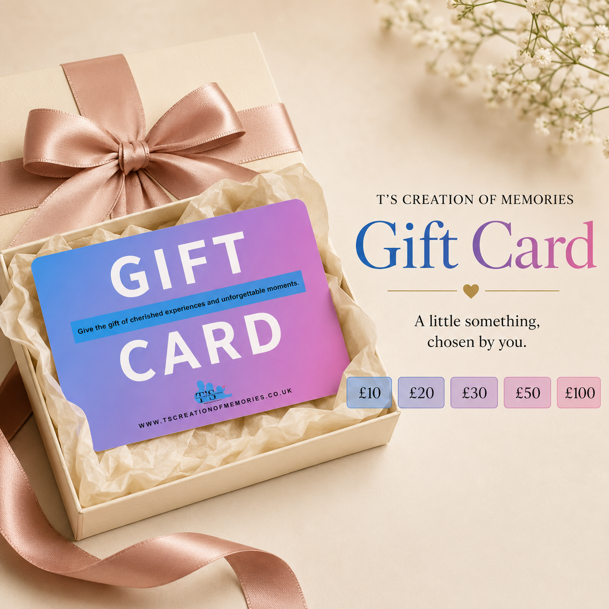 T'S Creation of Memories Gift Card