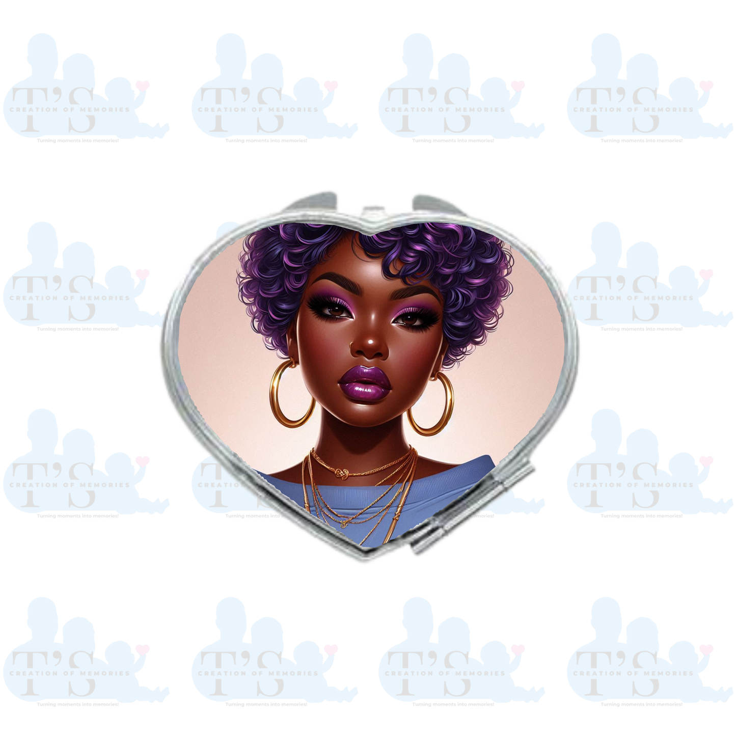 Compact Mirror - heart