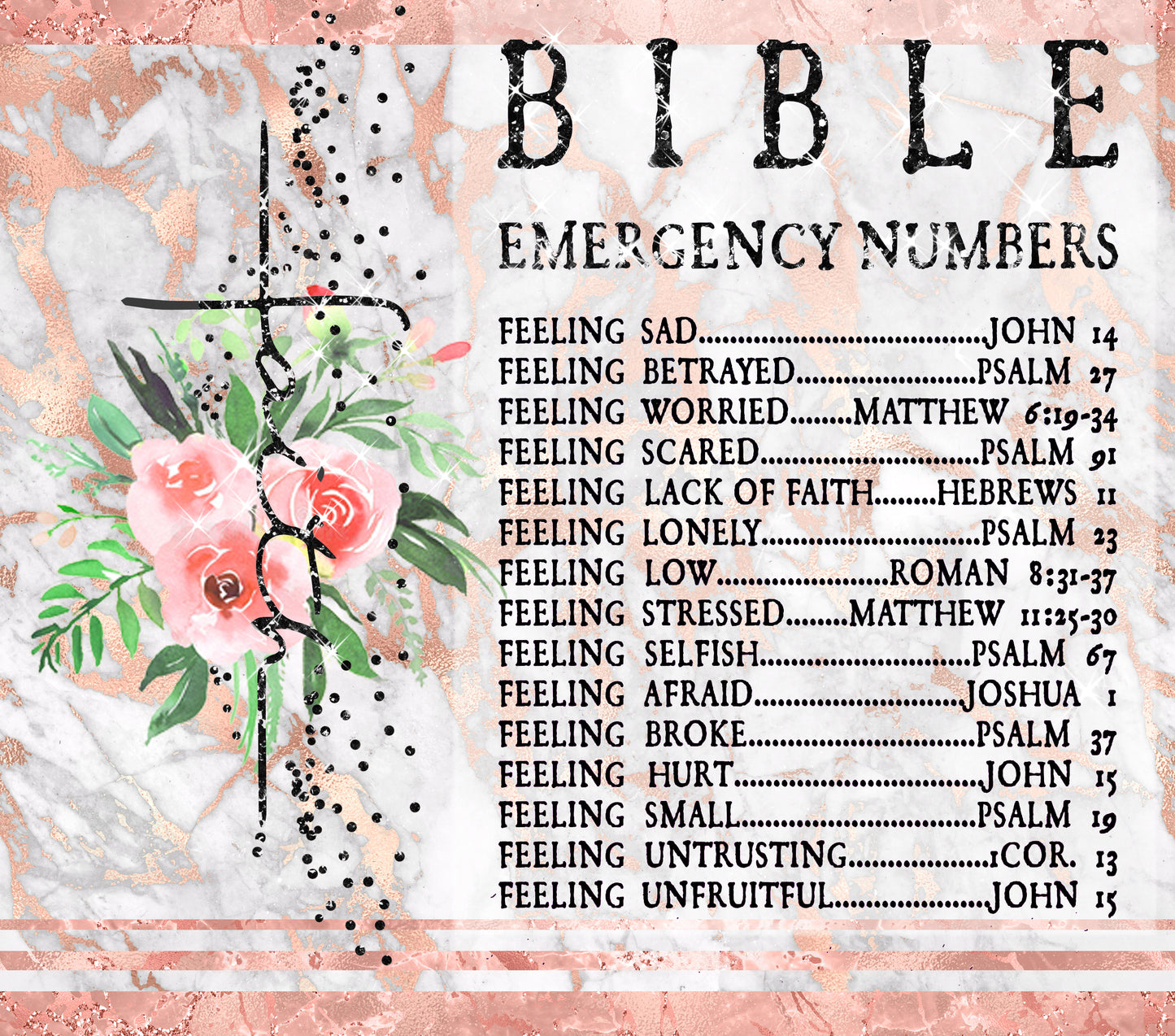Skinny Tumbler "Bible Emergency"