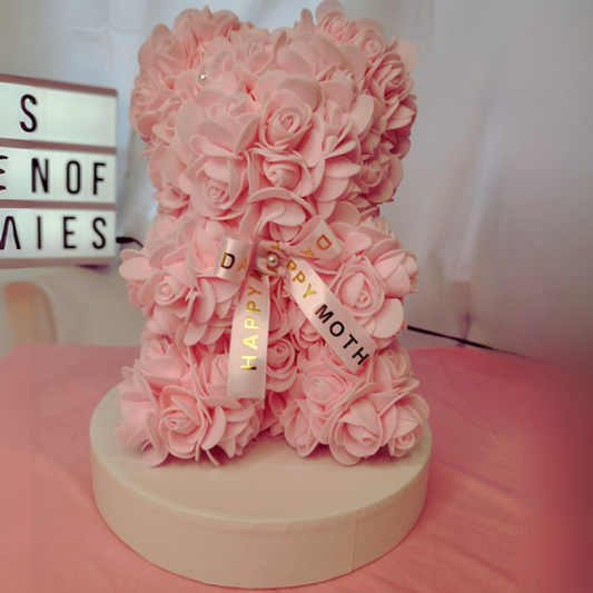 Soft Pink Flower Teddy - Mother's Day Edition
