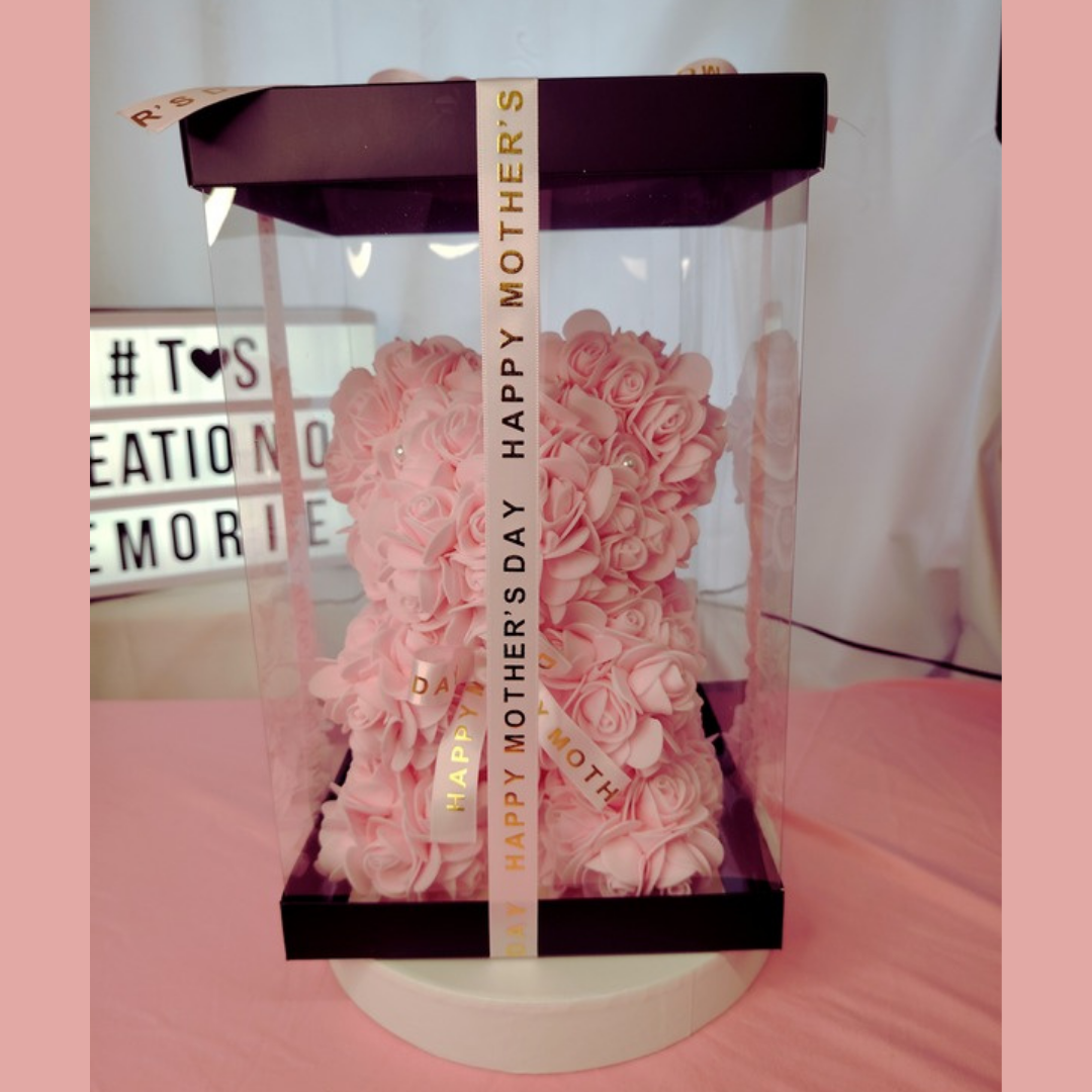 Soft Pink Flower Teddy - Mother's Day Edition