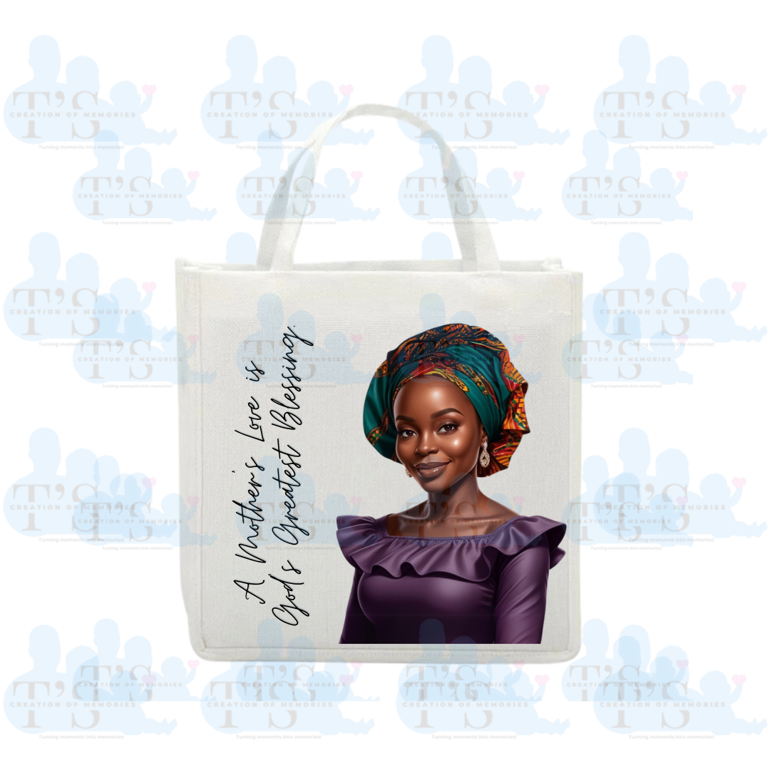 Linen Tote Bag 'A Mother's Love.....'