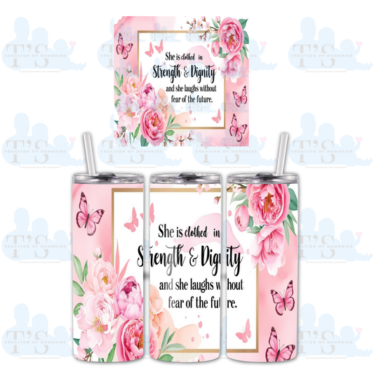 Skinny Tumbler  - She is Clothed....