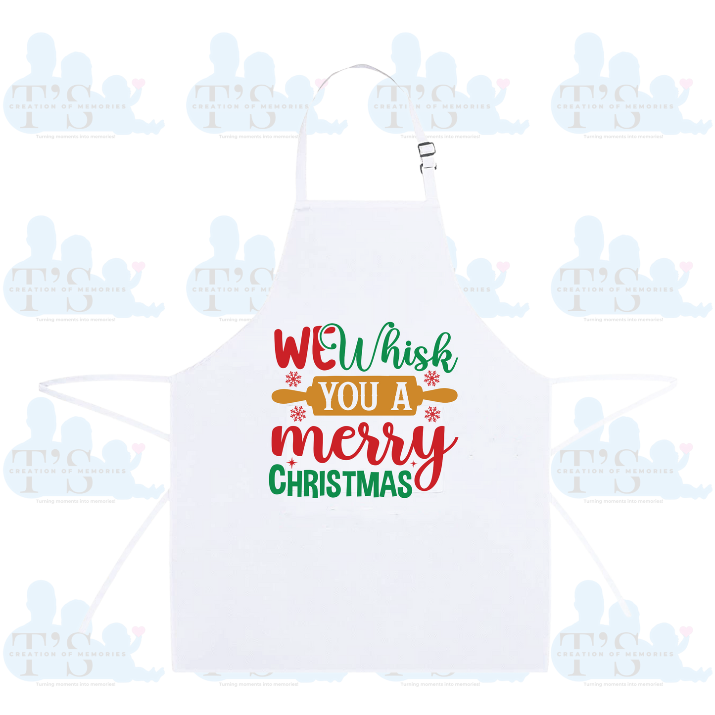 Cooking Kitchen Apron - 'Whisk You a Merry Christmas'
