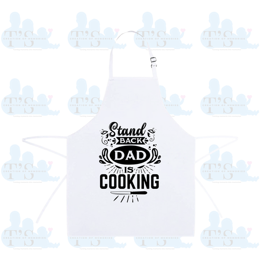 Cooking Kitchen Apron - 'Stand back - dad cooking'