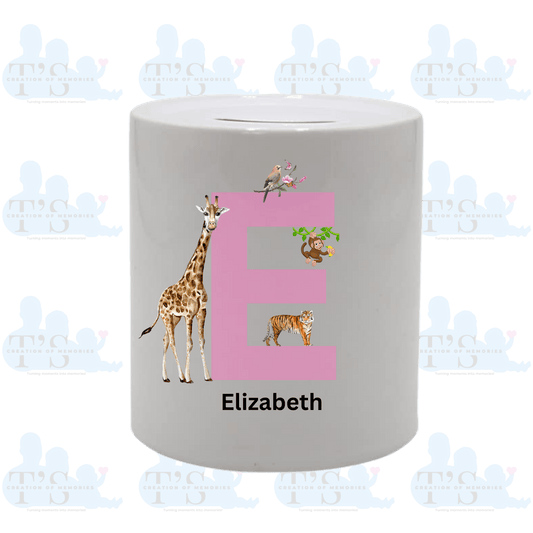 Ceramic Money Pot - Letter/name/animal
