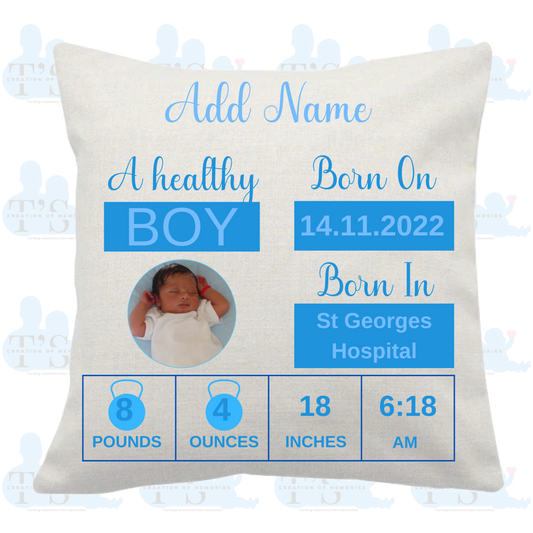 Cushion Cover 'Newborn Baby - BOY'