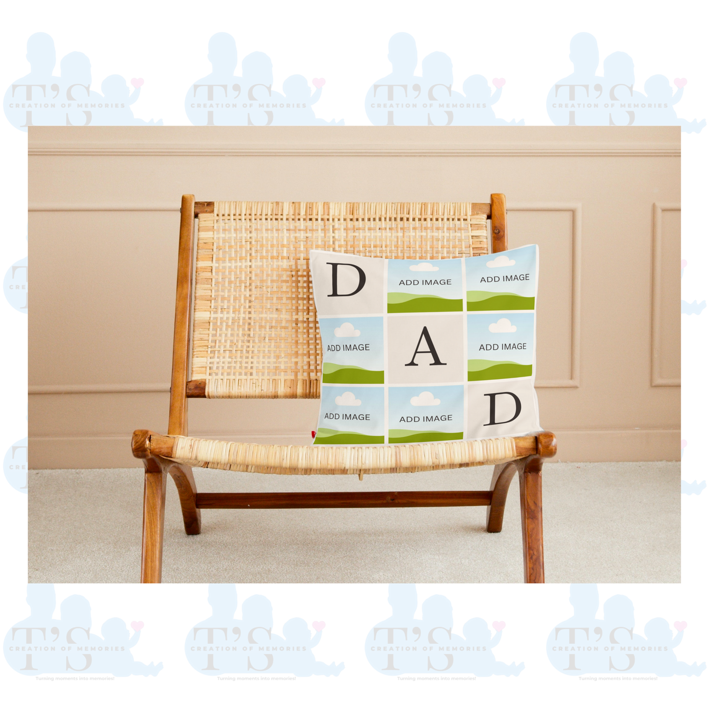 Cushion Cover 'D A D'/'M U M'