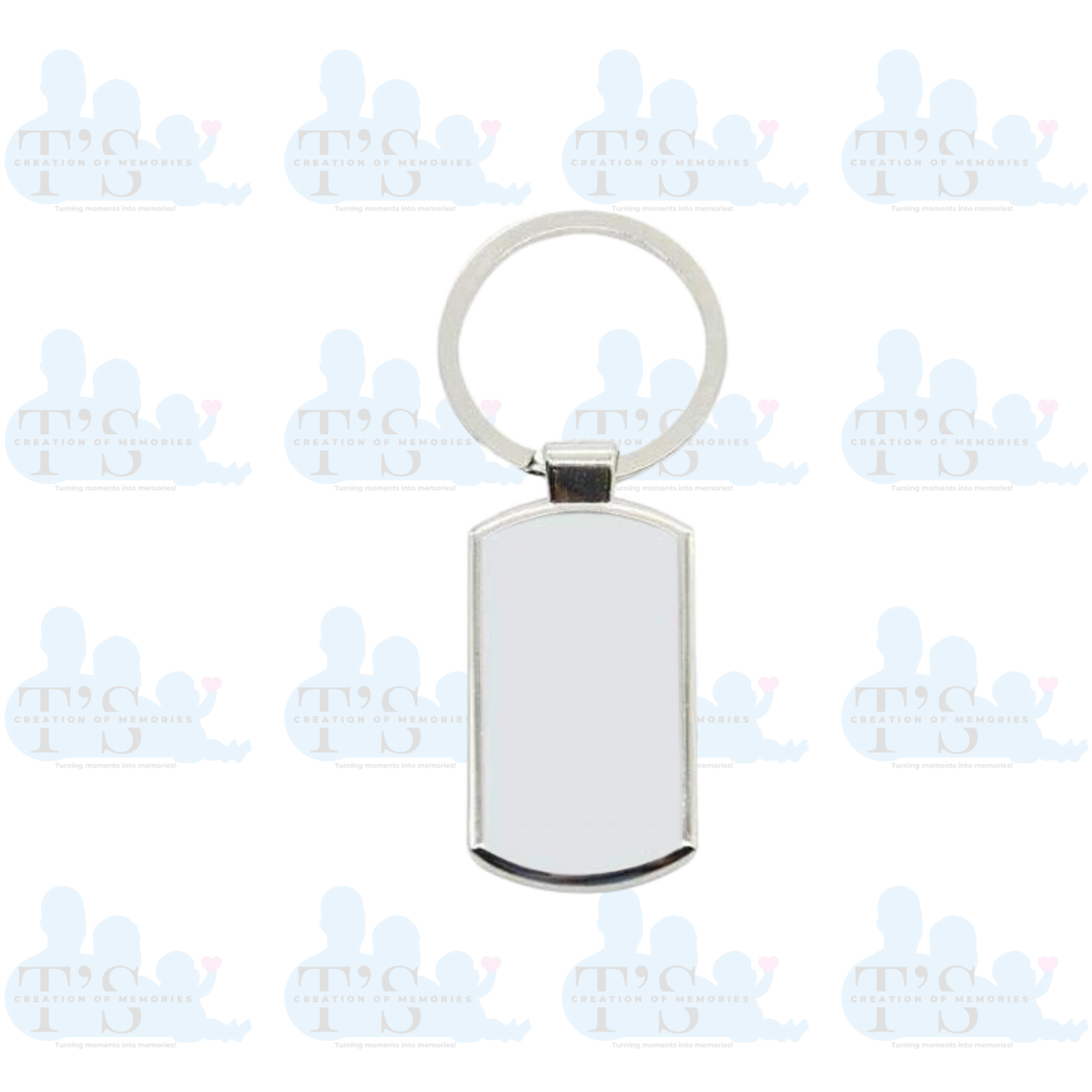 Oblong Metal Keyring - (Can be personalised)