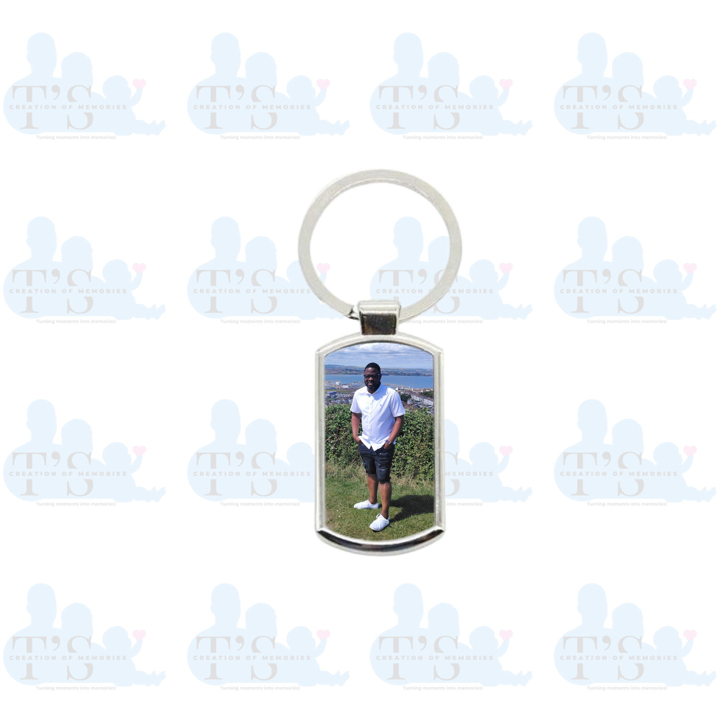 Oblong Metal Keyring - (Can be personalised)