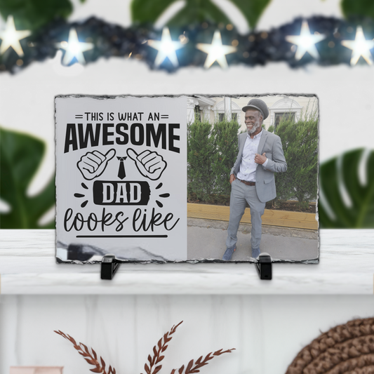 Photo Rock Slate - Glossy Finish 'Father's Day'