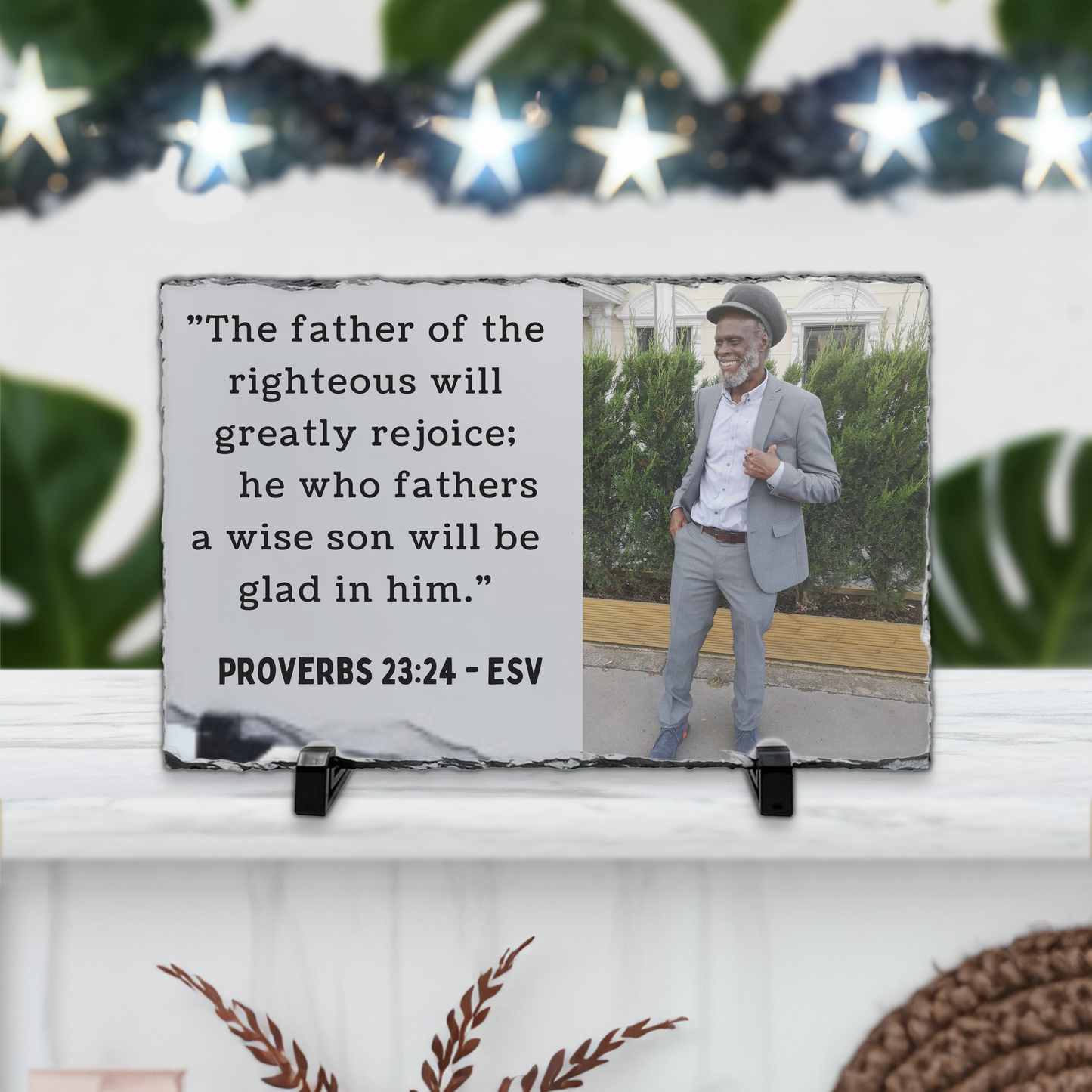 Photo Rock Slate - Glossy Finish 'Father's Day'