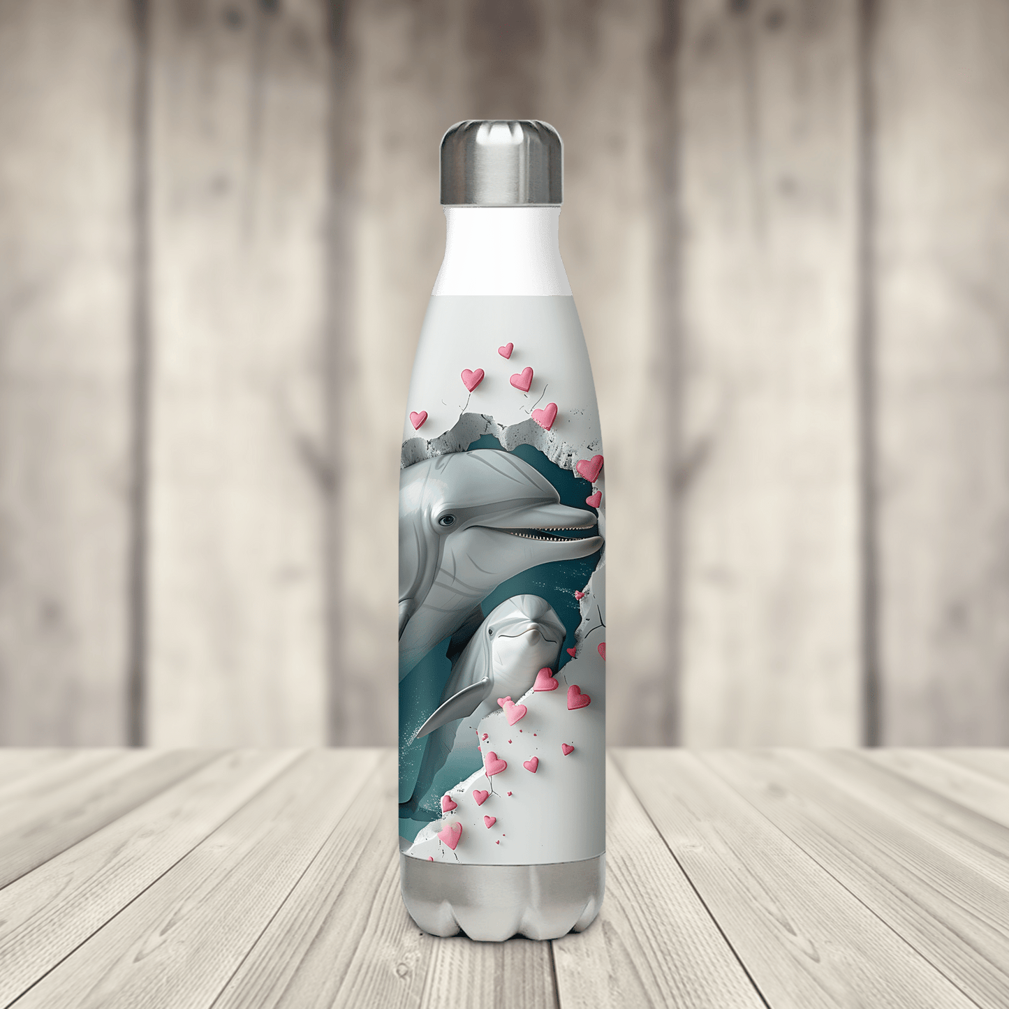 Bowling water bottle 'Dolphin & Baby'